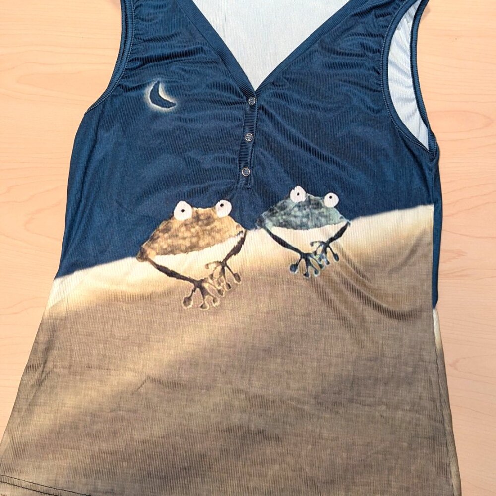 Adorable Frog Pals Tank Top, Women's Size M